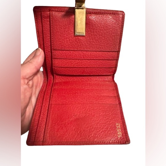 Gucci Vintage Bundle 2 Way Red Leather Handbag and Wallet - Picture 13 of 16